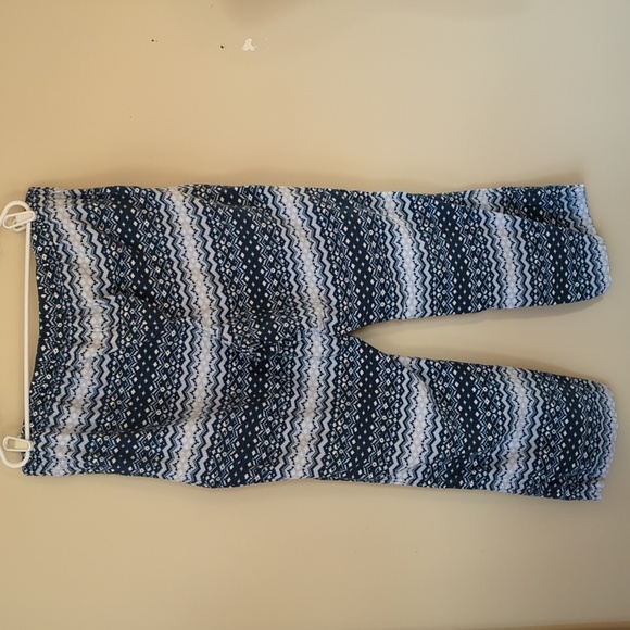 Lands' End Chevron Pull On Pajama Pants XL 18 Blue White - Picture 8 of 12